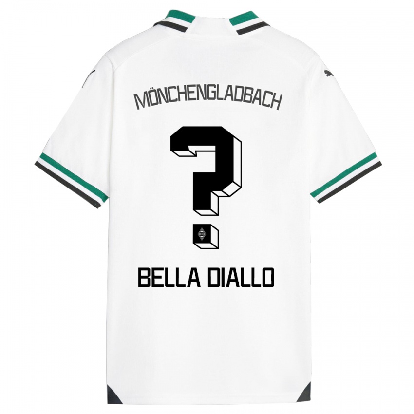 Mulher Camisola Oumar Bella Diallo #0 Branco Verde Principal 2023/24 Camisa
