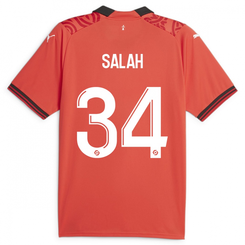 Mulher Camisola Ibrahim Salah #34 Vermelho Principal 2023/24 Camisa