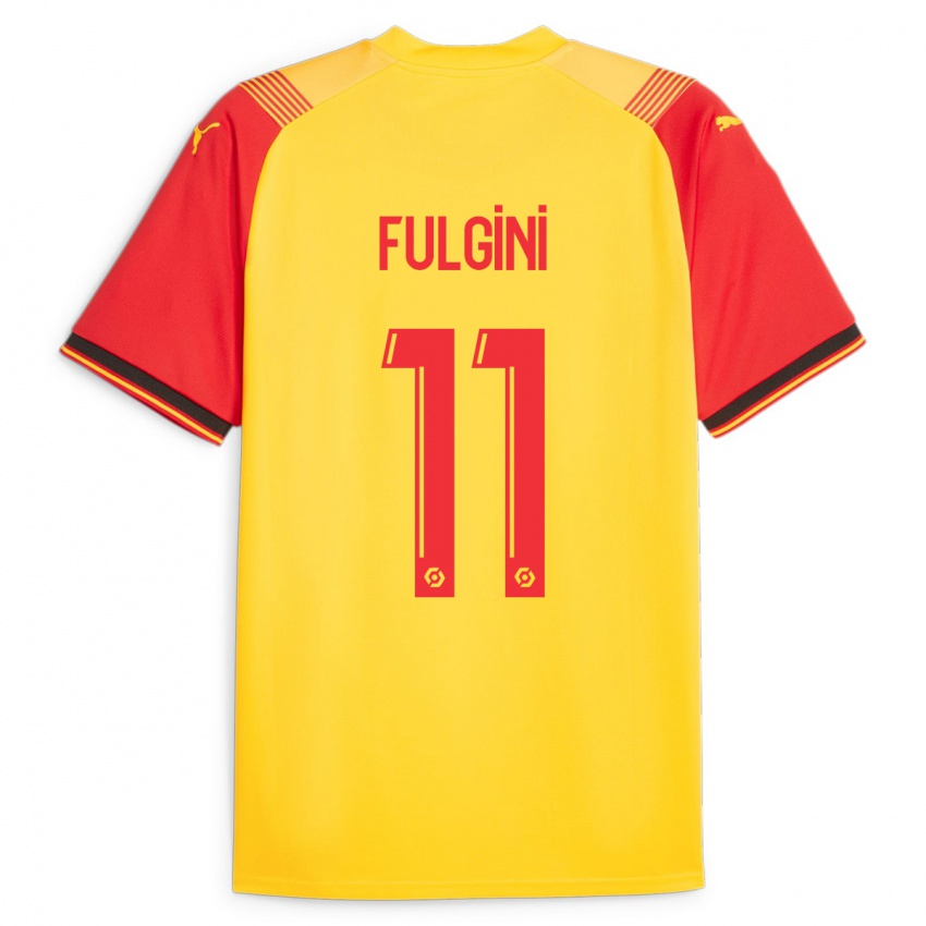 Mulher Camisola Angelo Fulgini #11 Amarelo Principal 2023/24 Camisa