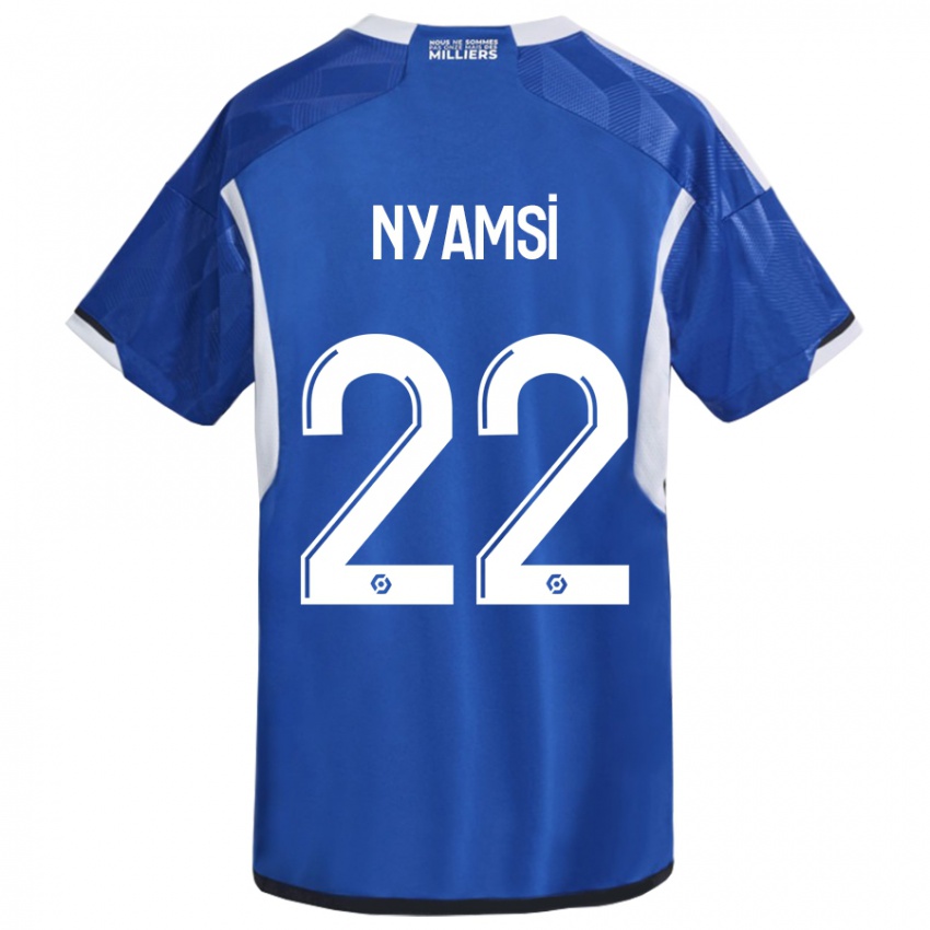 Mulher Camisola Gerzino Nyamsi #22 Azul Principal 2023/24 Camisa