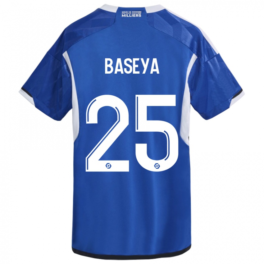 Mulher Camisola Steven Baseya #25 Azul Principal 2023/24 Camisa