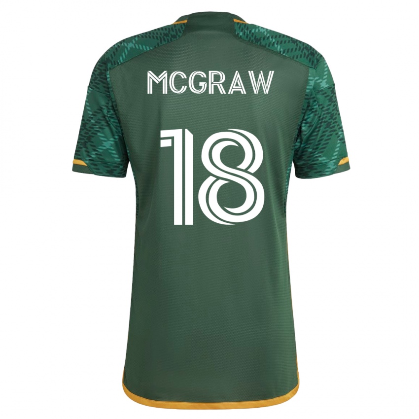 Mulher Camisola Zac Mcgraw #18 Verde Principal 2023/24 Camisa