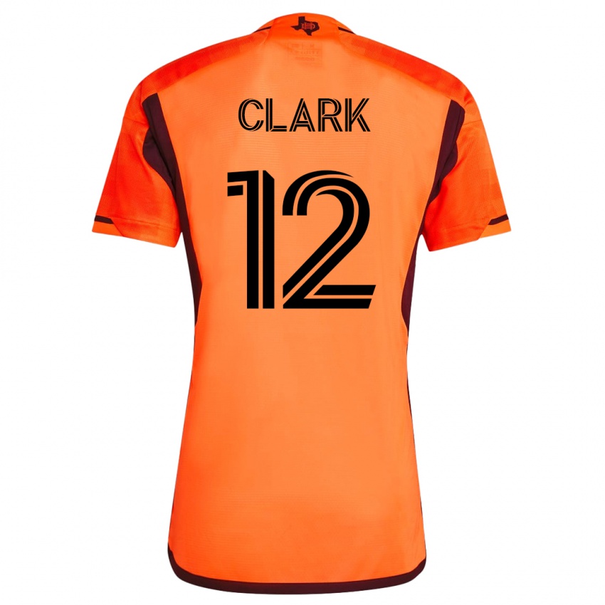 Mulher Camisola Steve Clark #12 Laranja Principal 2023/24 Camisa