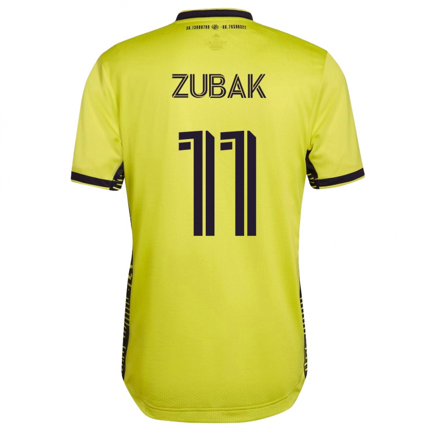 Mulher Camisola Ethan Zubak #11 Amarelo Principal 2023/24 Camisa