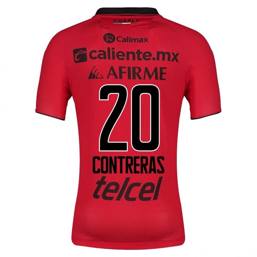 Mulher Camisola Francisco Contreras #20 Vermelho Principal 2023/24 Camisa
