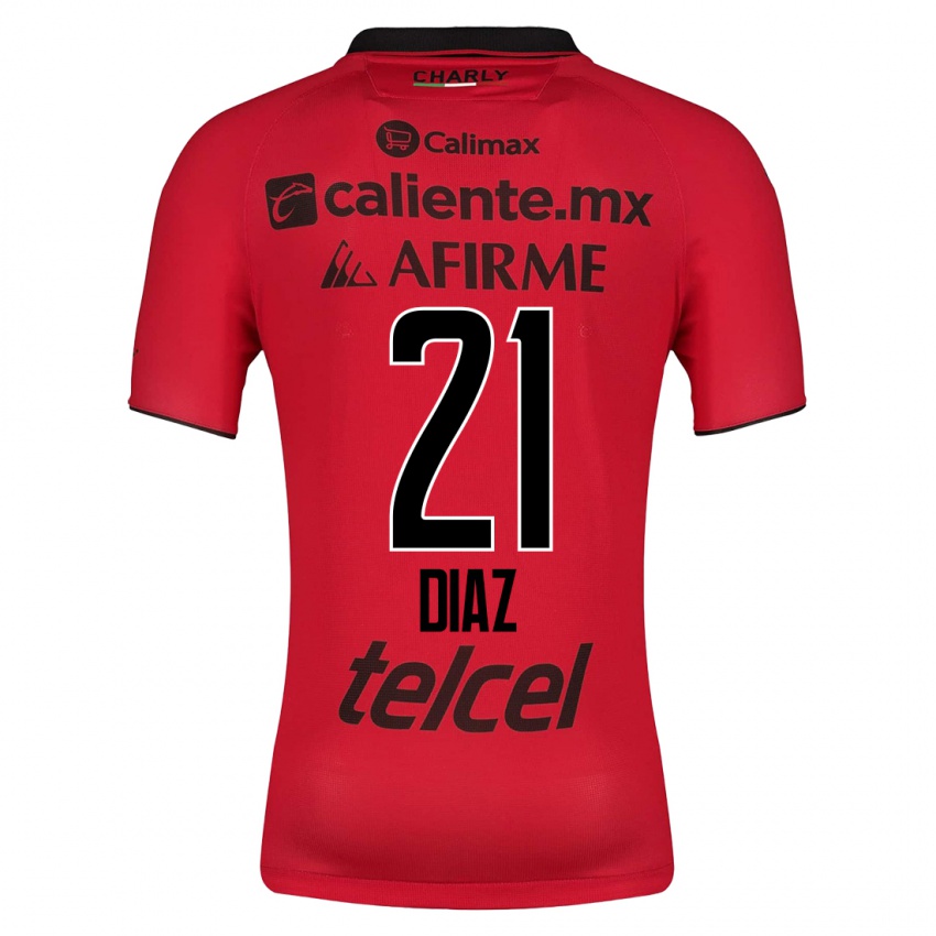 Mulher Camisola Ricardo Díaz #21 Vermelho Principal 2023/24 Camisa