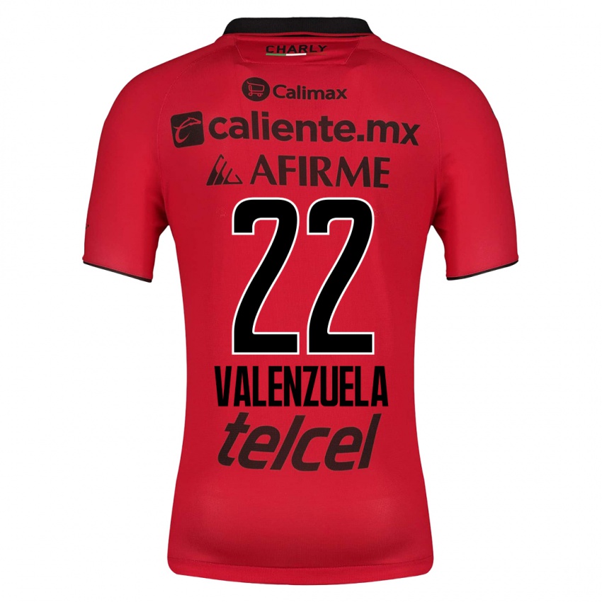 Mulher Camisola Carlos Valenzuela #22 Vermelho Principal 2023/24 Camisa