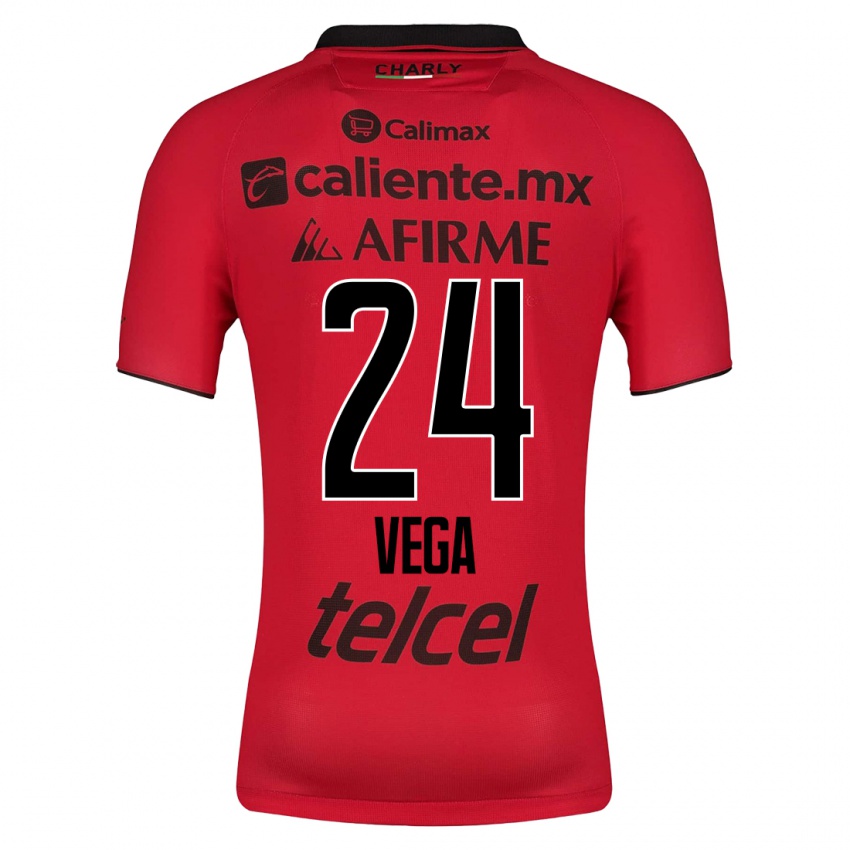 Mulher Camisola Jesús Vega #24 Vermelho Principal 2023/24 Camisa