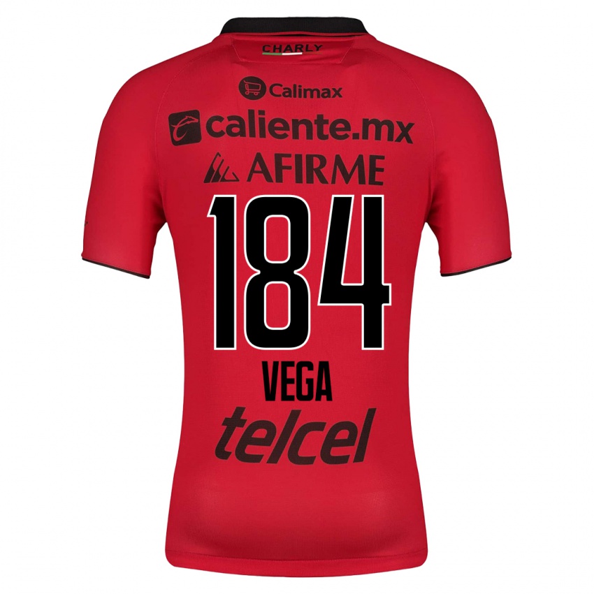 Mulher Camisola Daniel Vega #184 Vermelho Principal 2023/24 Camisa