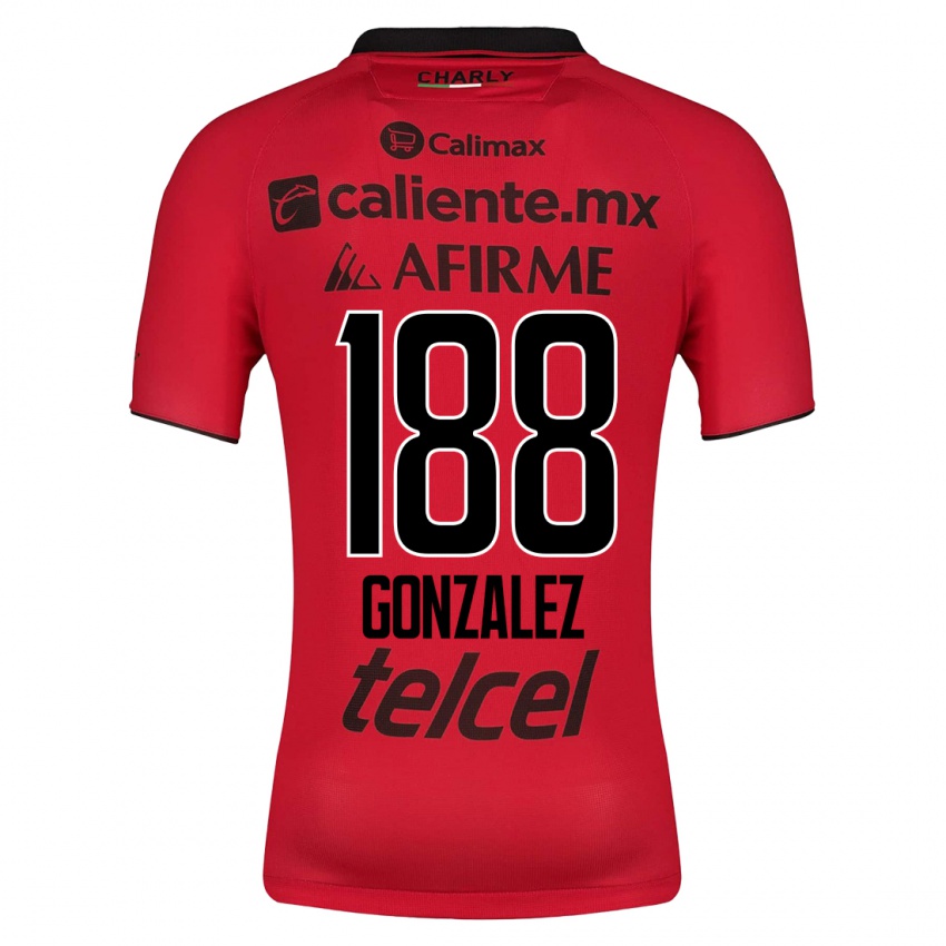 Mulher Camisola Jorge González #188 Vermelho Principal 2023/24 Camisa
