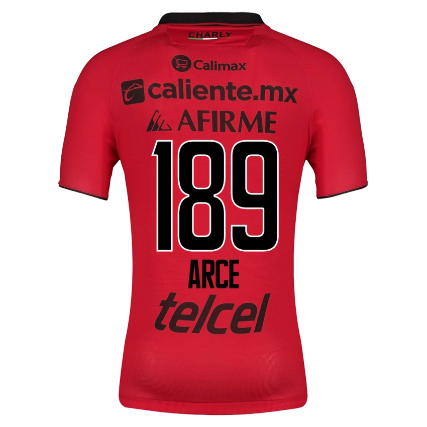 Mulher Camisola Diego Arce #189 Vermelho Principal 2023/24 Camisa