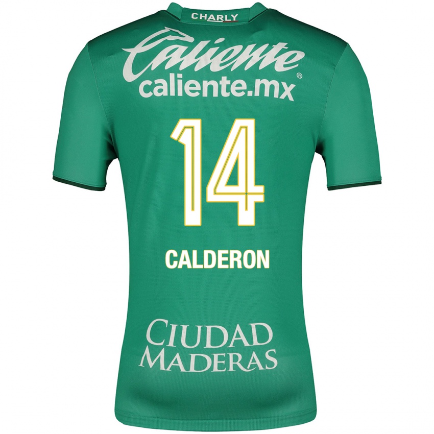 Mulher Camisola Daniela Calderón #14 Verde Principal 2023/24 Camisa