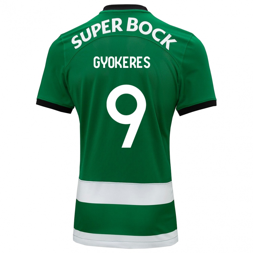 Mulher Camisola Viktor Gyökeres #9 Verde Principal 2023/24 Camisa