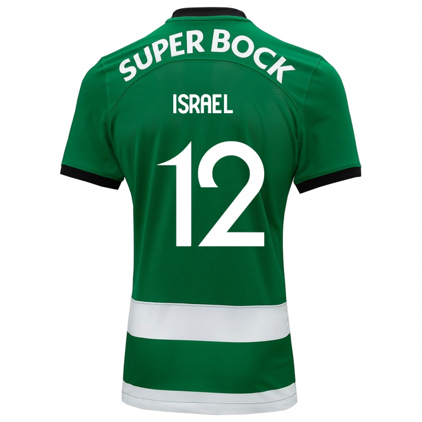 Mulher Camisola Franco Israel #12 Verde Principal 2023/24 Camisa