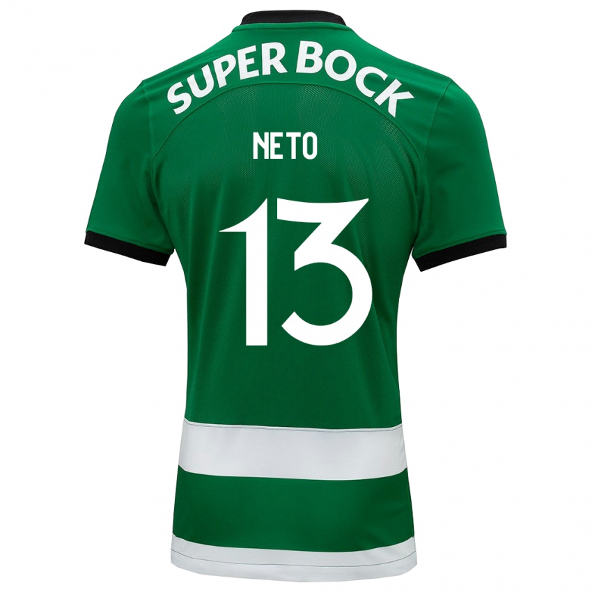 Mulher Camisola Luis Neto #13 Verde Principal 2023/24 Camisa