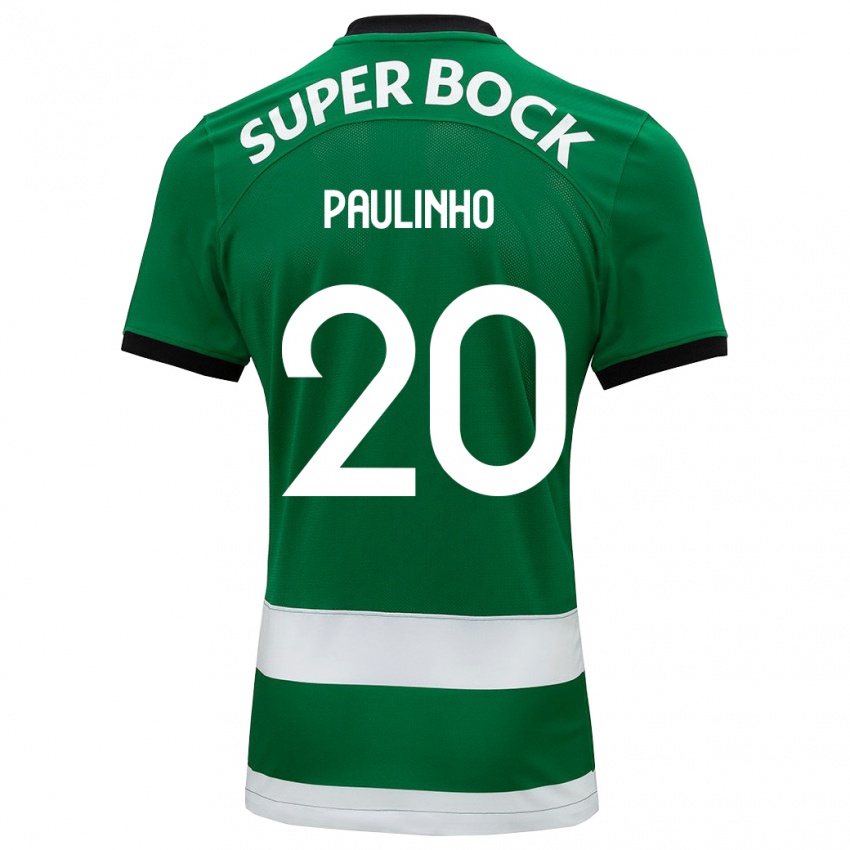 Mulher Camisola Paulinho #20 Verde Principal 2023/24 Camisa