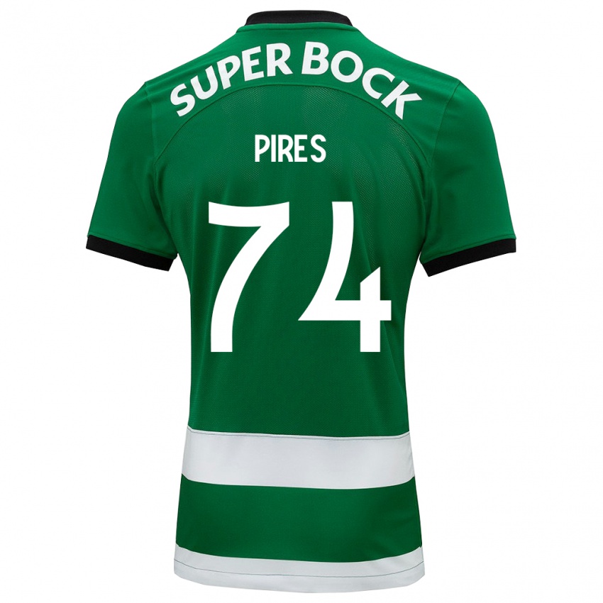 Mulher Camisola Guilherme Pires #74 Verde Principal 2023/24 Camisa