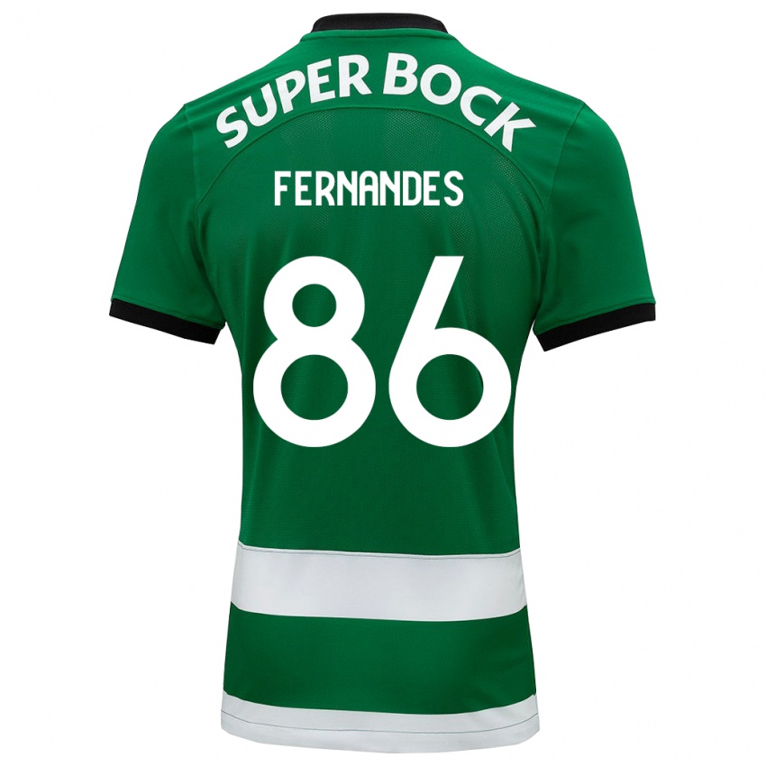 Mulher Camisola Emanuel Fernandes #86 Verde Principal 2023/24 Camisa