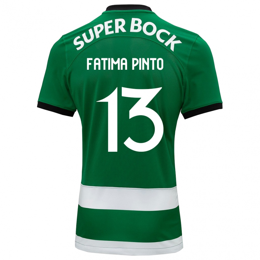 Mulher Camisola Fátima Alexandra Figueira Pinto #13 Verde Principal 2023/24 Camisa