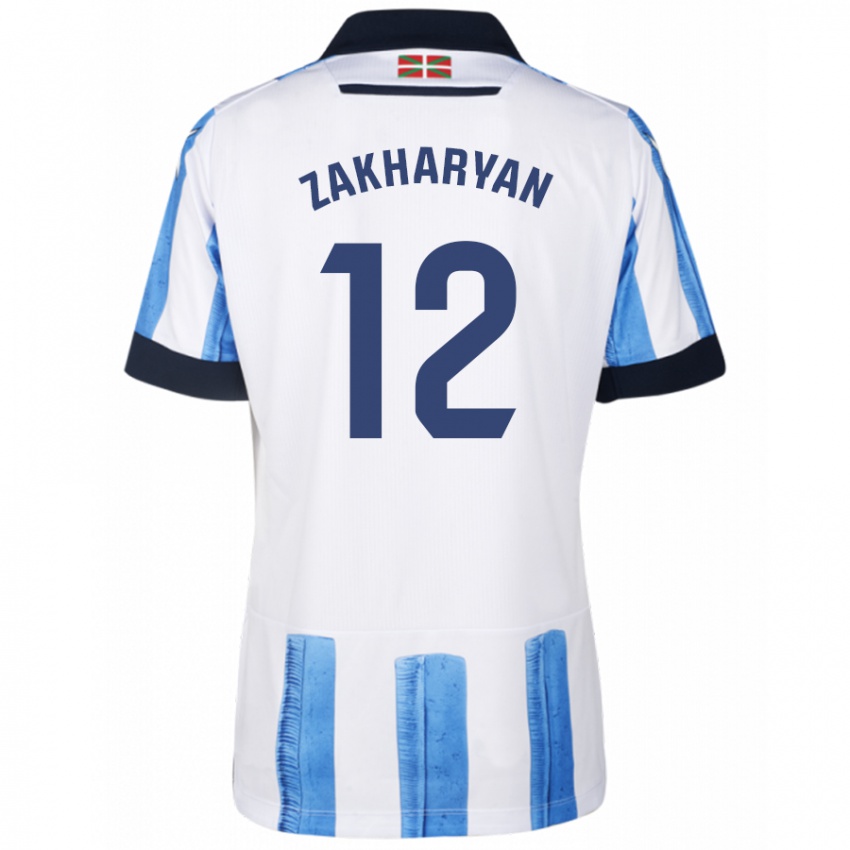 Mulher Camisola Arsen Zakharyan #12 Branco Azulado Principal 2023/24 Camisa