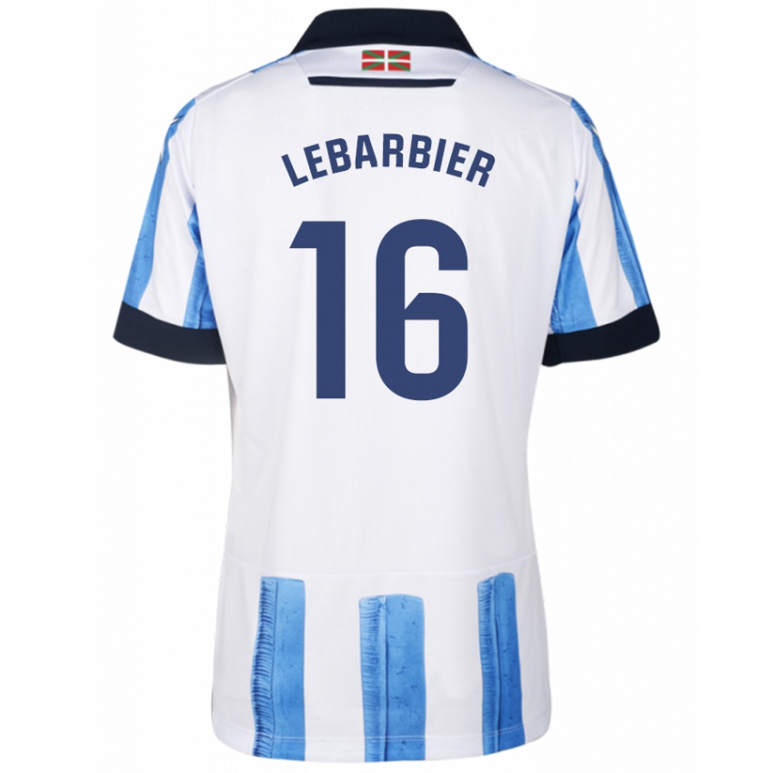 Mulher Camisola Alex Lebarbier #16 Branco Azulado Principal 2023/24 Camisa