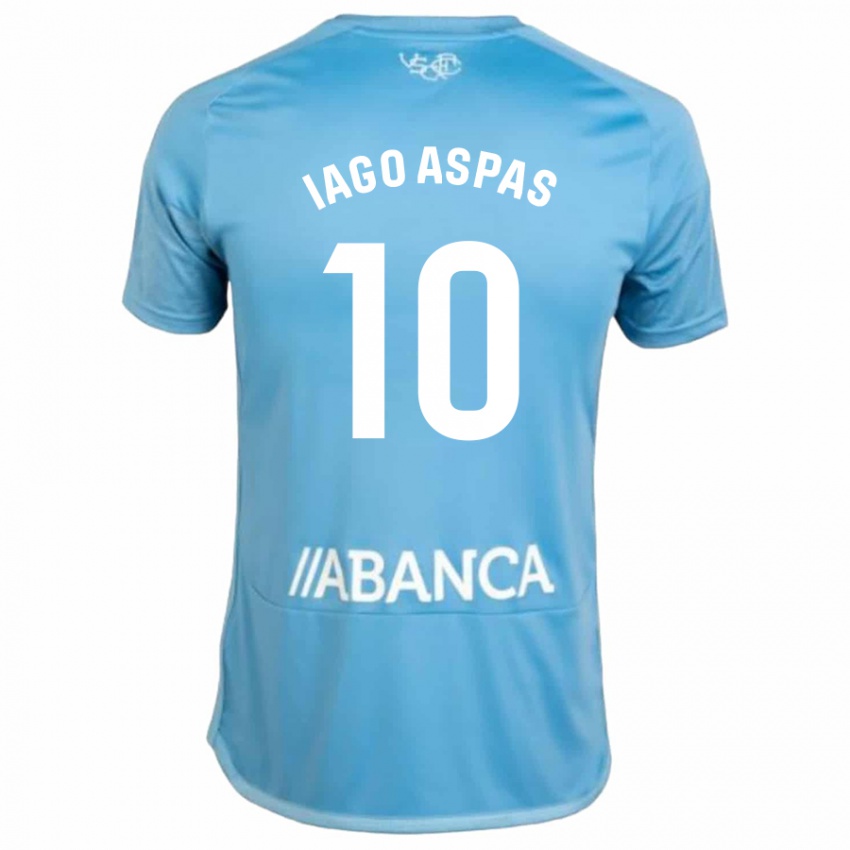 Mulher Camisola Iago Aspas #10 Azul Principal 2023/24 Camisa