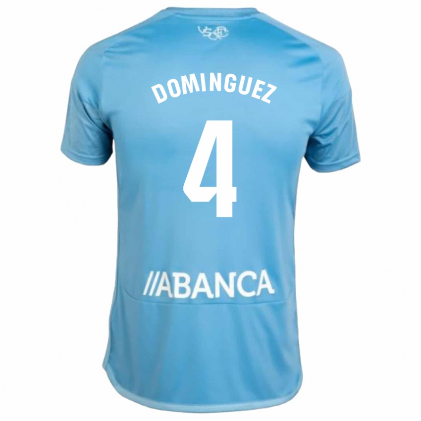 Mulher Camisola Javi Domínguez #4 Azul Principal 2023/24 Camisa