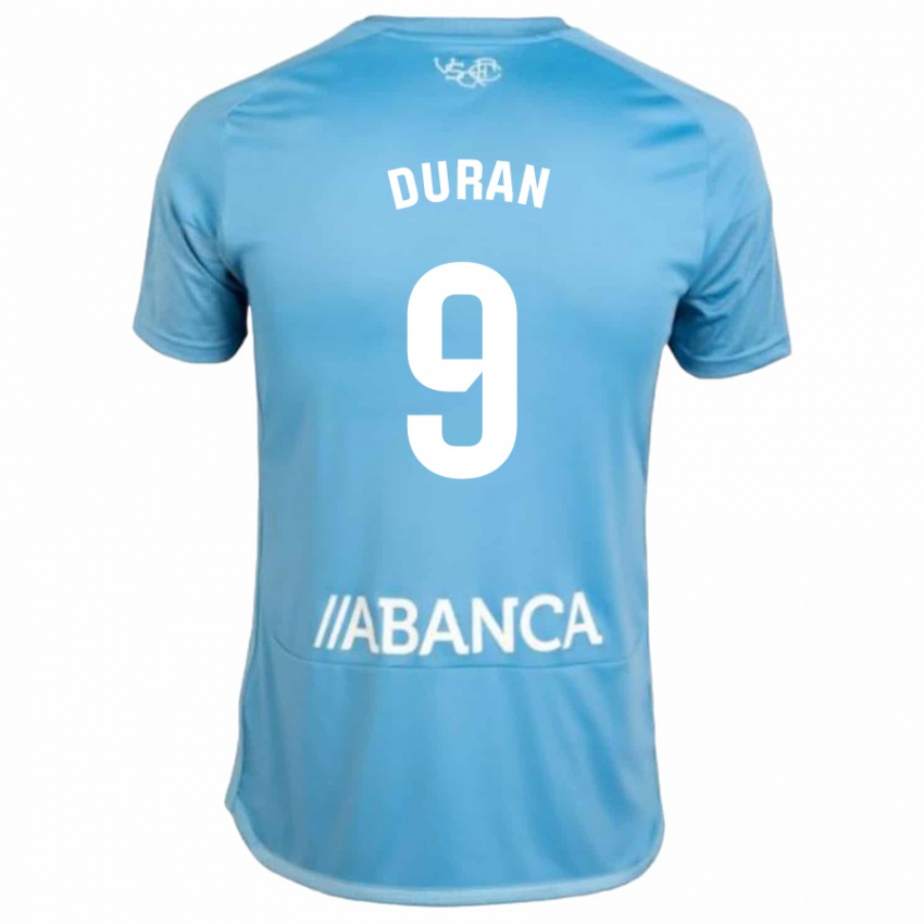 Mulher Camisola Pablo Durán #9 Azul Principal 2023/24 Camisa