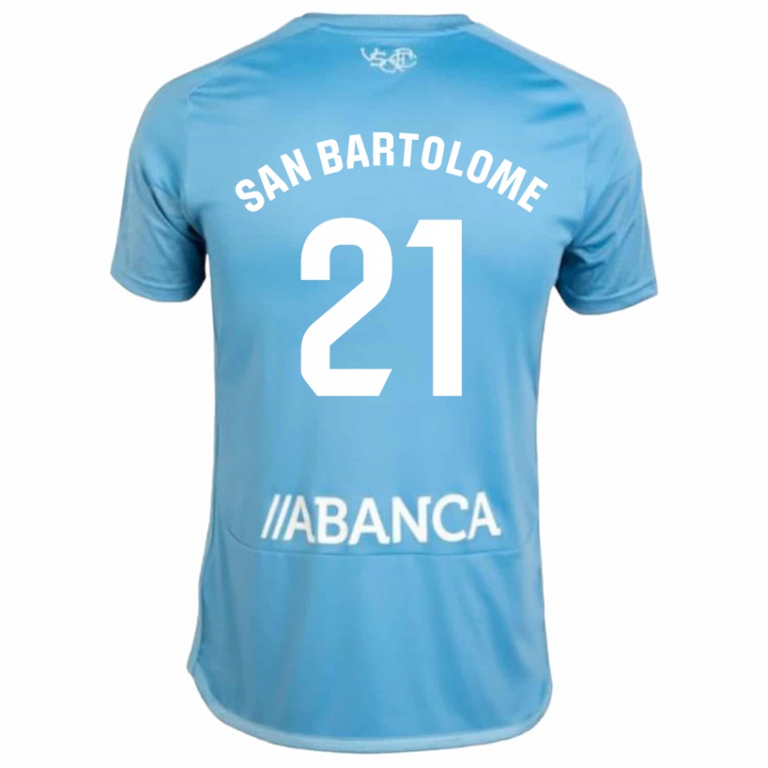 Mulher Camisola Victor San Bartolome #21 Azul Principal 2023/24 Camisa