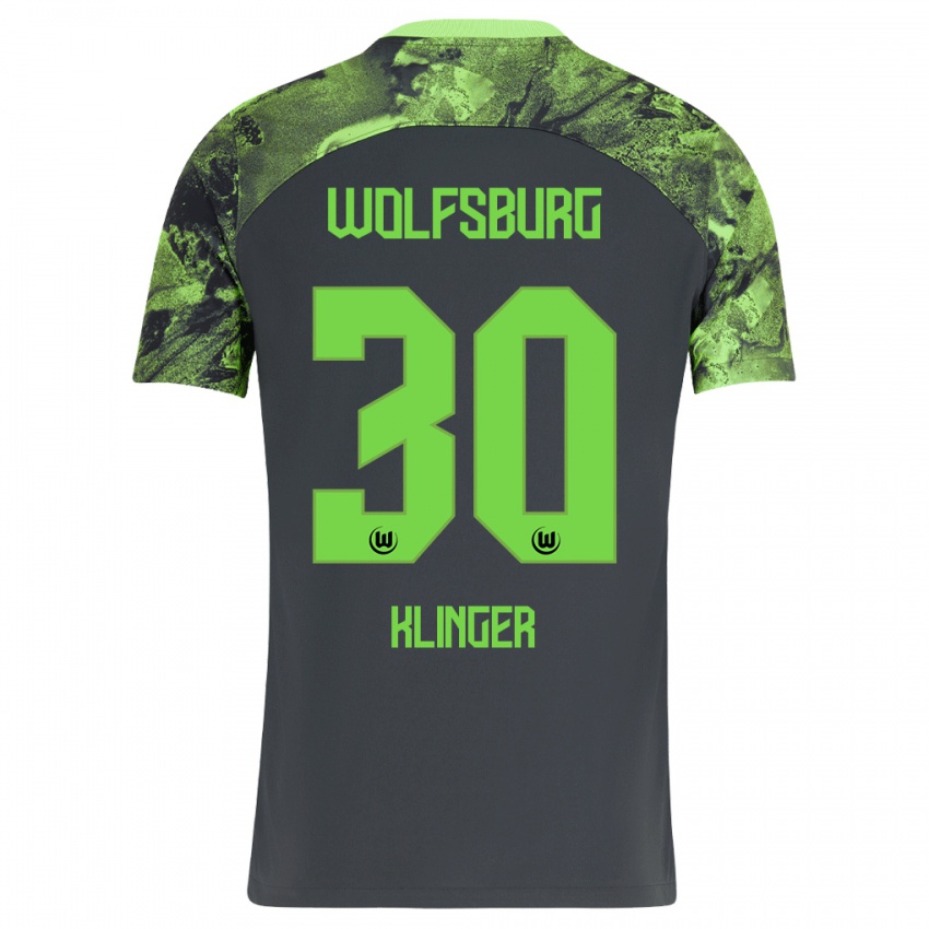 Mulher Camisola Niklas Klinger #30 Cinza Escuro Alternativa 2023/24 Camisa