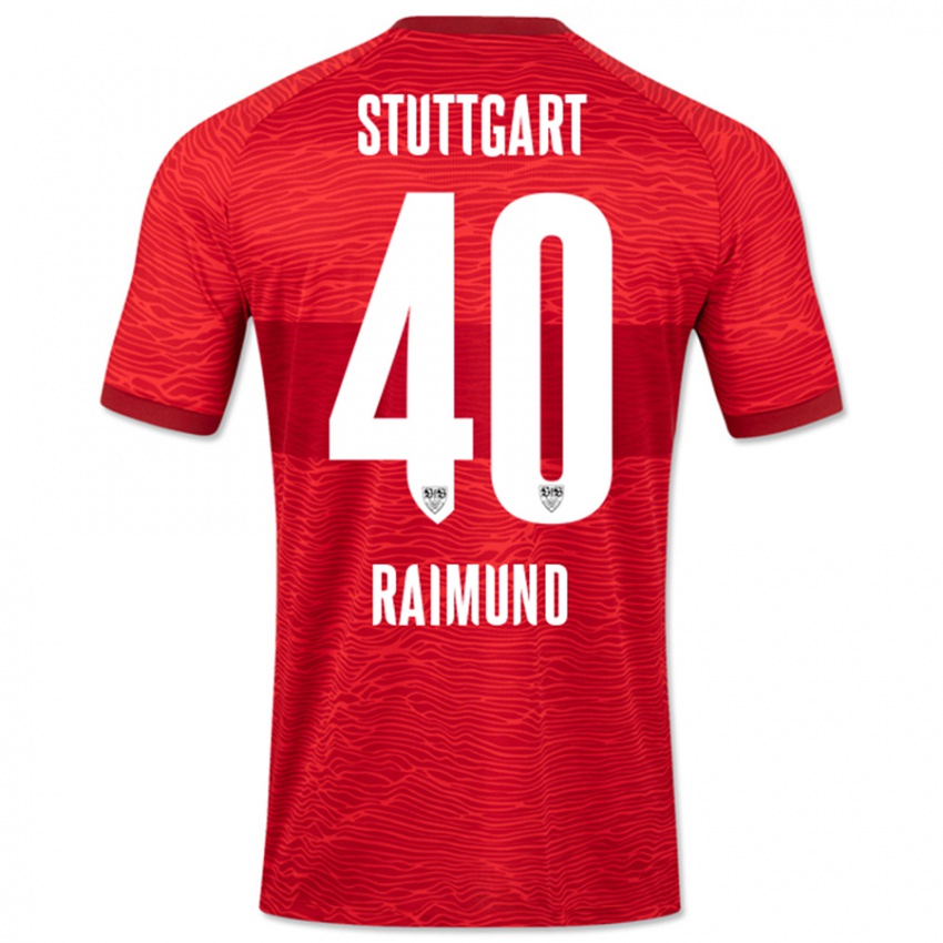 Mulher Camisola Luca Raimund #40 Vermelho Alternativa 2023/24 Camisa