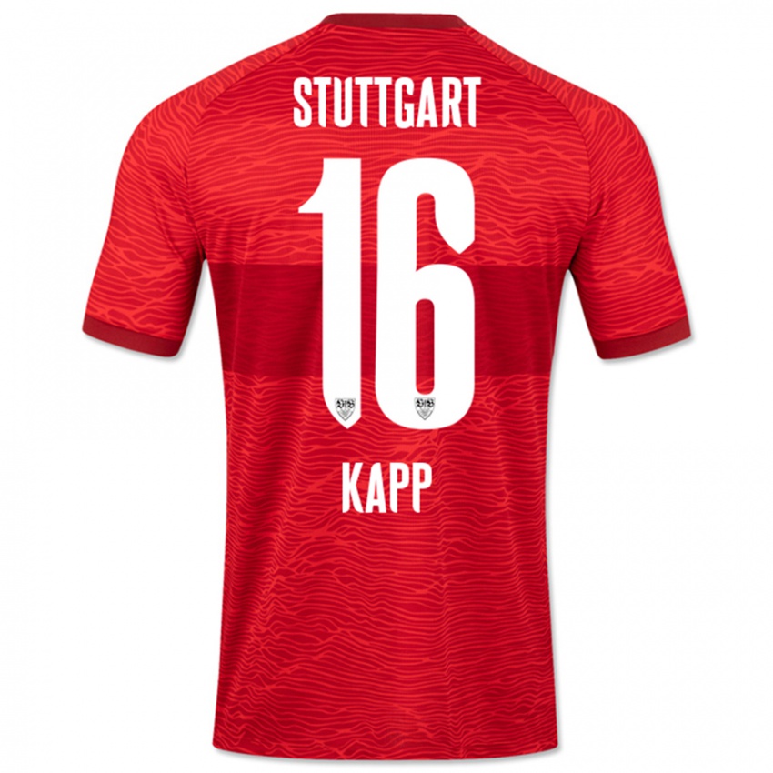 Mulher Camisola Patrick Kapp #16 Vermelho Alternativa 2023/24 Camisa