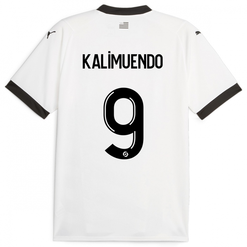 Mulher Camisola Arnaud Kalimuendo #9 Branco Alternativa 2023/24 Camisa