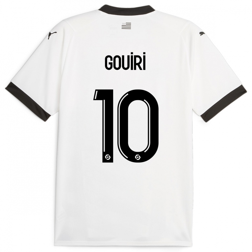Mulher Camisola Amine Gouiri #10 Branco Alternativa 2023/24 Camisa