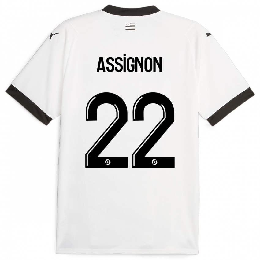 Mulher Camisola Lorenz Assignon #22 Branco Alternativa 2023/24 Camisa