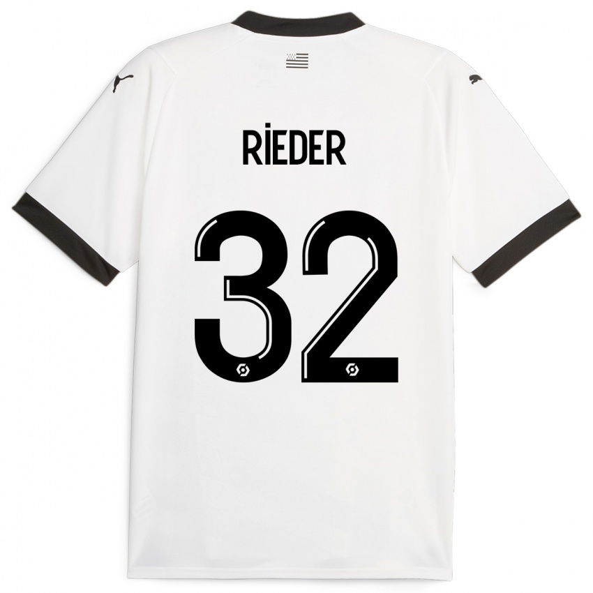 Mulher Camisola Fabian Rieder #32 Branco Alternativa 2023/24 Camisa