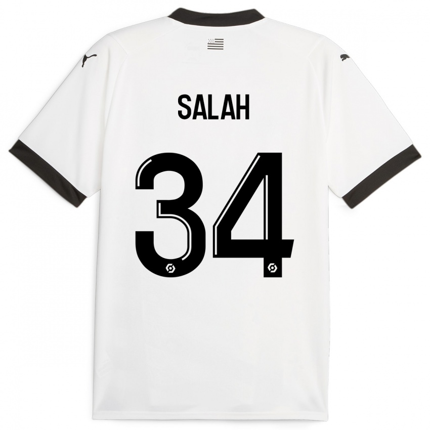 Mulher Camisola Ibrahim Salah #34 Branco Alternativa 2023/24 Camisa