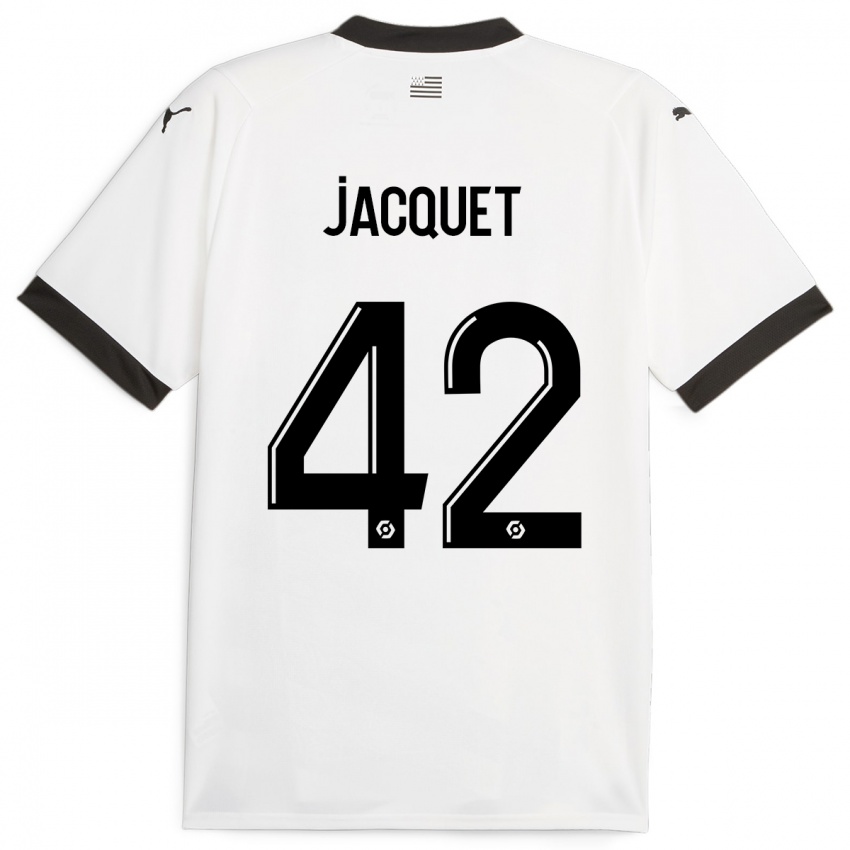 Mulher Camisola Jérémy Jacquet #42 Branco Alternativa 2023/24 Camisa