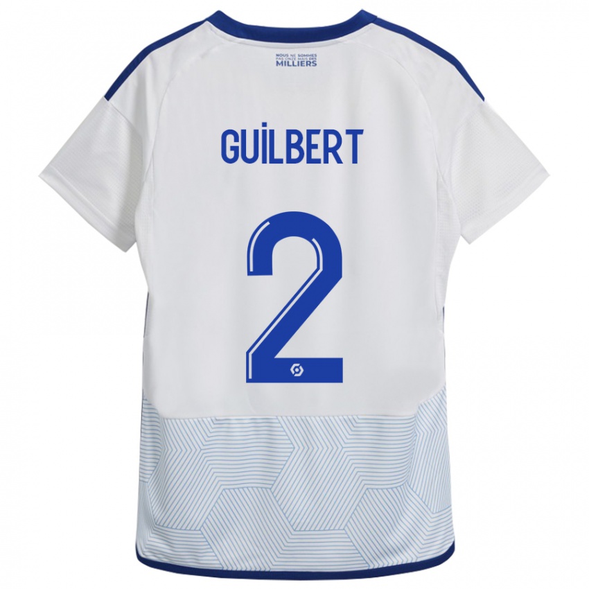 Mulher Camisola Frédéric Guilbert #2 Branco Alternativa 2023/24 Camisa