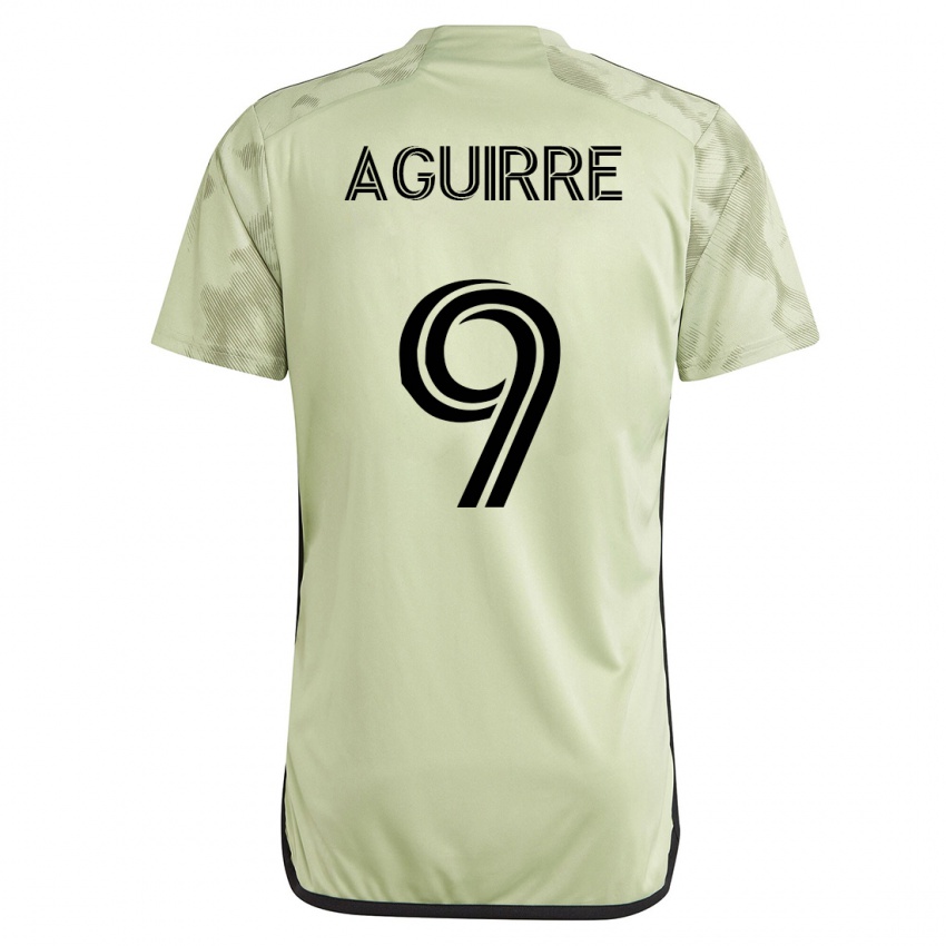 Mulher Camisola Dustin Aguirre #9 Verde Alternativa 2023/24 Camisa