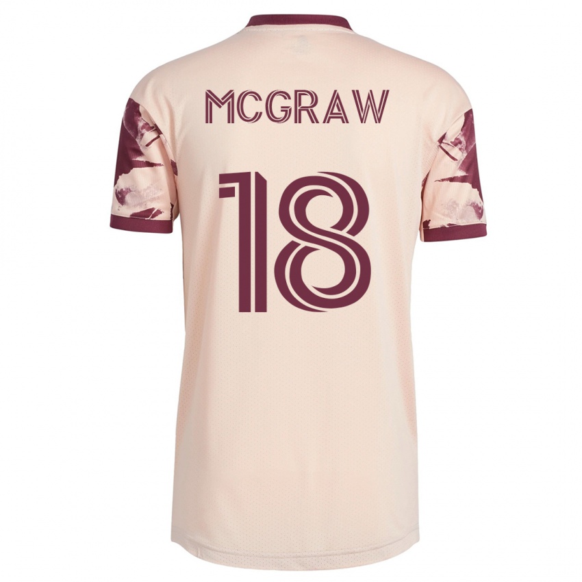 Mulher Camisola Zac Mcgraw #18 Esbranquiçado Alternativa 2023/24 Camisa