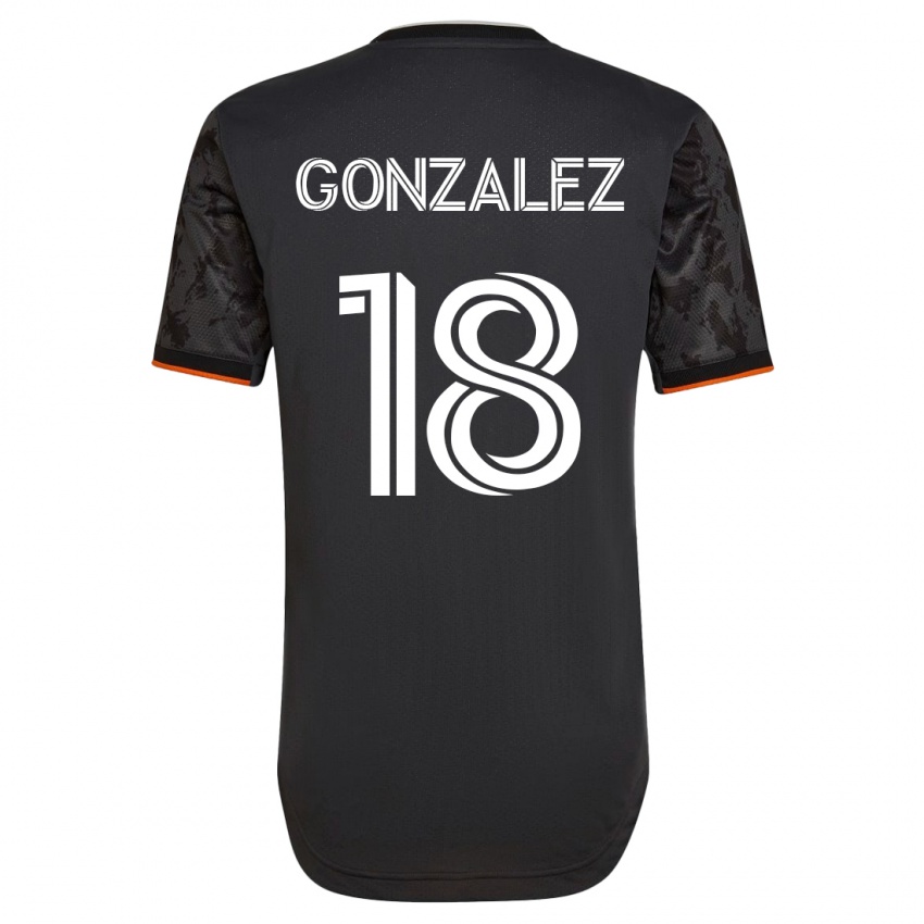 Mulher Camisola Diego Gonzalez #18 Preto Alternativa 2023/24 Camisa