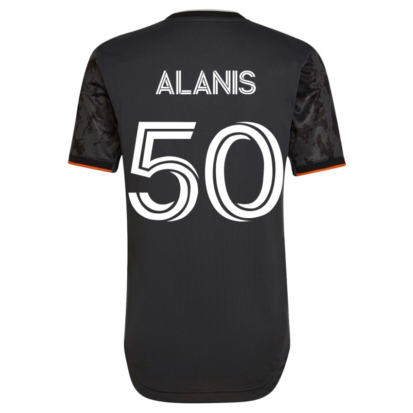 Mulher Camisola Brian Alanis #50 Preto Alternativa 2023/24 Camisa