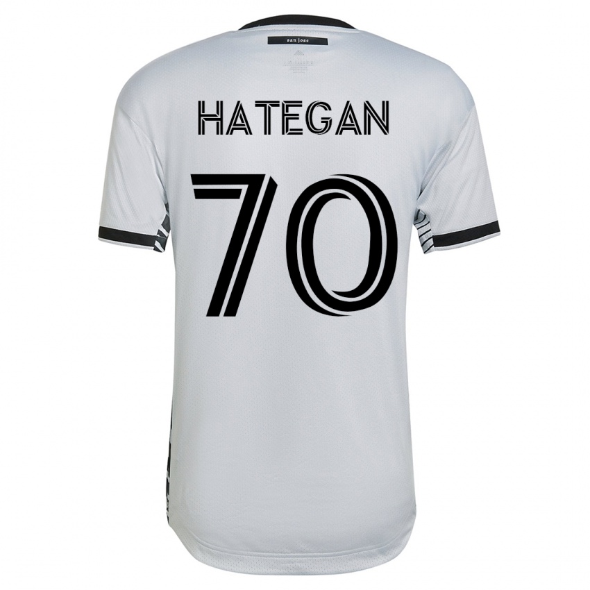 Mulher Camisola Roberto Hategan #70 Branco Alternativa 2023/24 Camisa