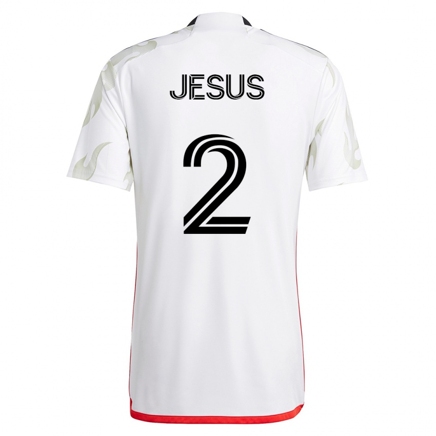 Mulher Camisola Geovane Jesus #2 Branco Alternativa 2023/24 Camisa