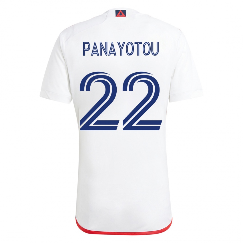 Mulher Camisola Jack Panayotou #22 Branco Vermelho Alternativa 2023/24 Camisa