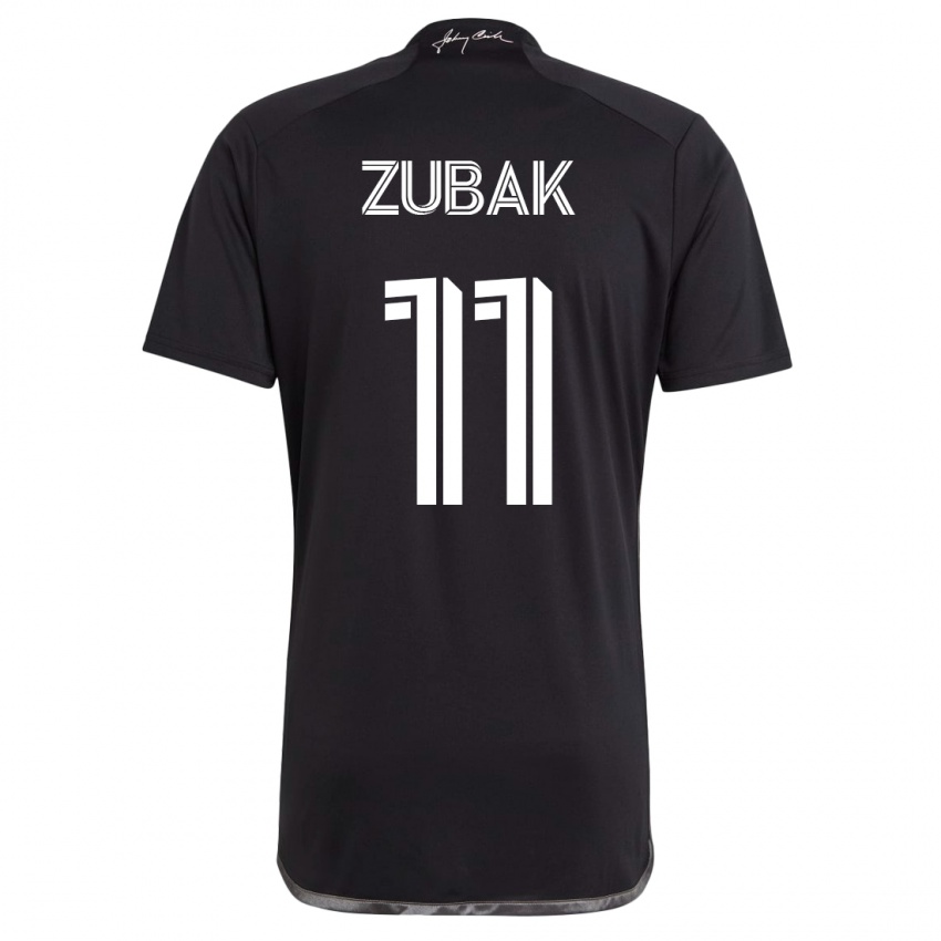 Mulher Camisola Ethan Zubak #11 Preto Alternativa 2023/24 Camisa