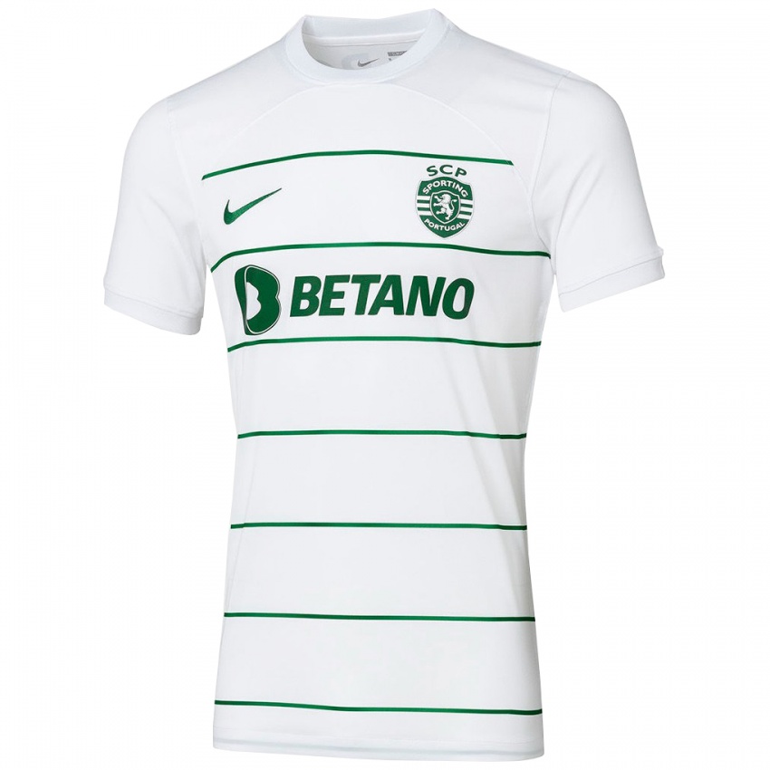 Mulher Camisola Denilson Santos #0 Branco Alternativa 2023/24 Camisa