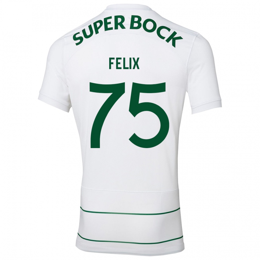 Mulher Camisola Vando Félix #75 Branco Alternativa 2023/24 Camisa