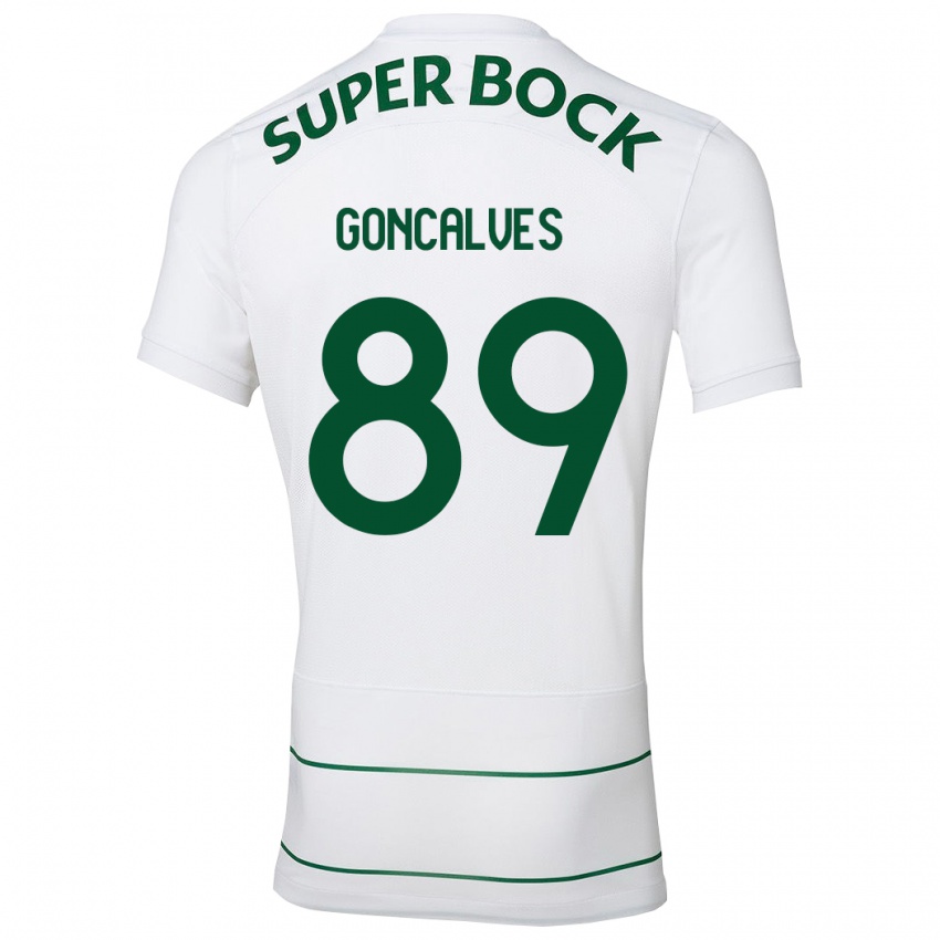 Mulher Camisola Andre Goncalves #89 Branco Alternativa 2023/24 Camisa